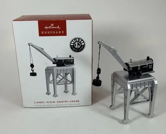 Hallmark Keepsake 2025 Lionel M.O.W. Gantry Crane Ornament Open Box