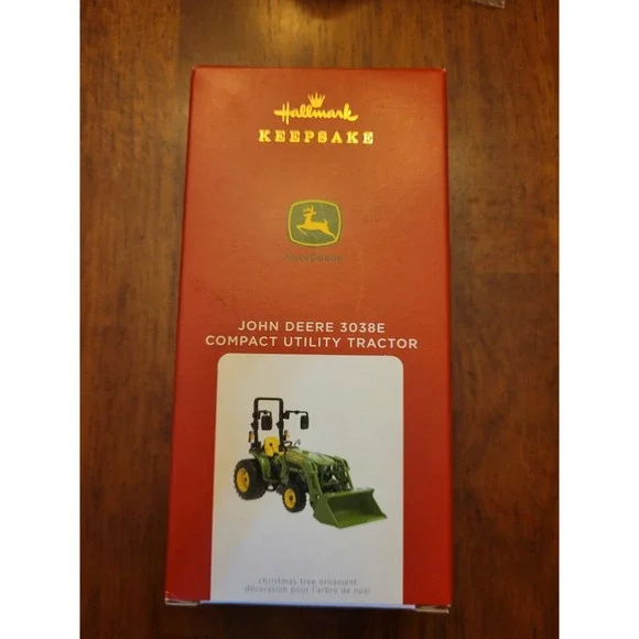 Hallmark John Deere 3038E Compact Utility Tractor Christmas Tree Ornament 2021