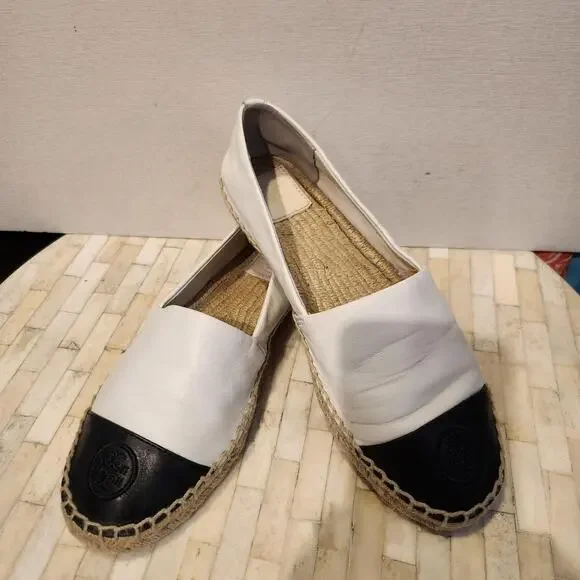 Tory Burch Leather Colorblock Espadrille Flats