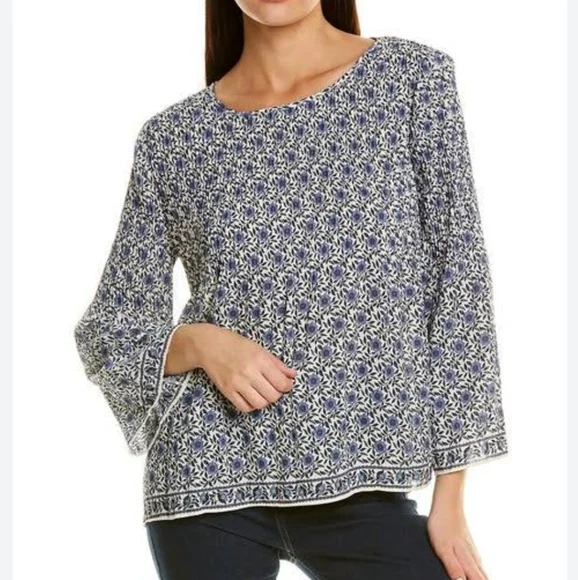 Printed floral max studio size medium long sleeve top