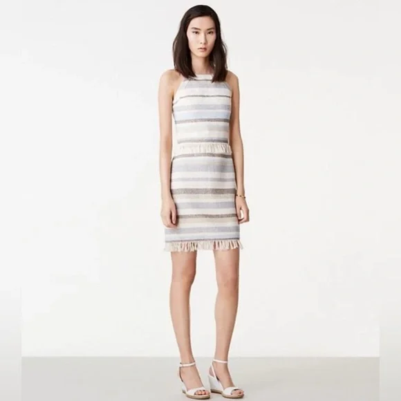 TORY‎ BURCH STRIPED SLEEVELESS DRESS