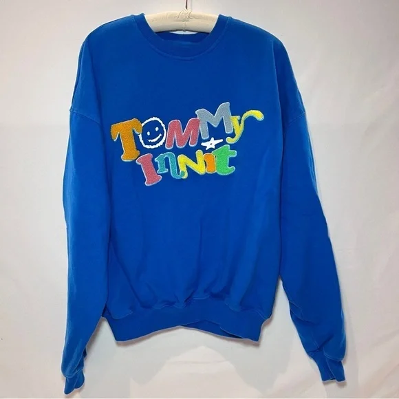 Limited edition 2021 Tommyinnit Blue Sweatshirt Size Large