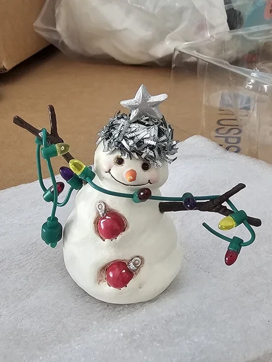 Hallmark Snowman Ornament Holiday Christmas Village So Cute 😍 Vintage