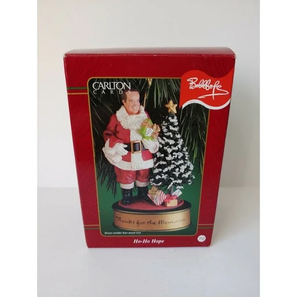 Vintage Carlton Cards Ho Ho Hope ornament‎ Christmas Bob Hope unused