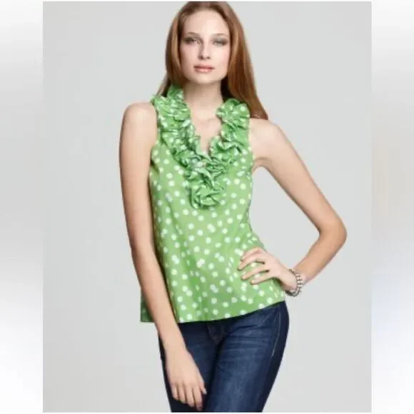 Kate Spade Lucille Tennis Anyone Printed Top Size 2