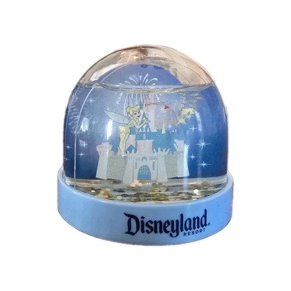 Disneyland Resort Blue Tinker Bell Disney Castle Collectible Dome‎ Snow Globe