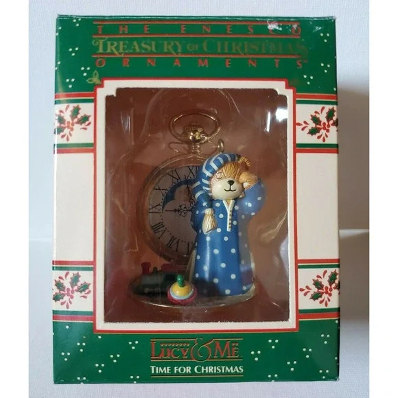 Enesco Treasury Ornament Time For Christmas Lucy & Me 1987 Holiday Collectible