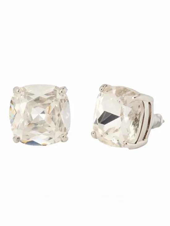 NWT Kate Spade ♠️ Clear/Silver Square Stud Earrings