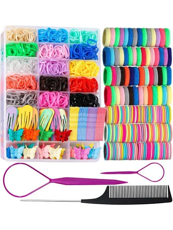 Colorful Elastic Hair Ties for Girls | Durable Rubber Bands & Accessories for