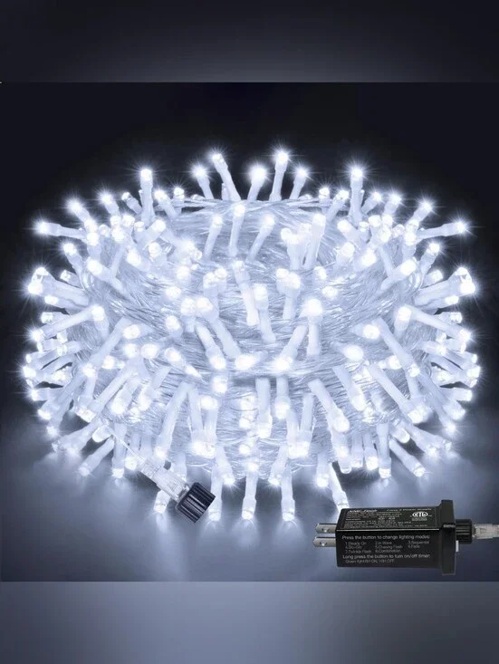 Set of 2: Indoor / Outdoor LED Cool White Fairy String Lights Waterproof 120ft