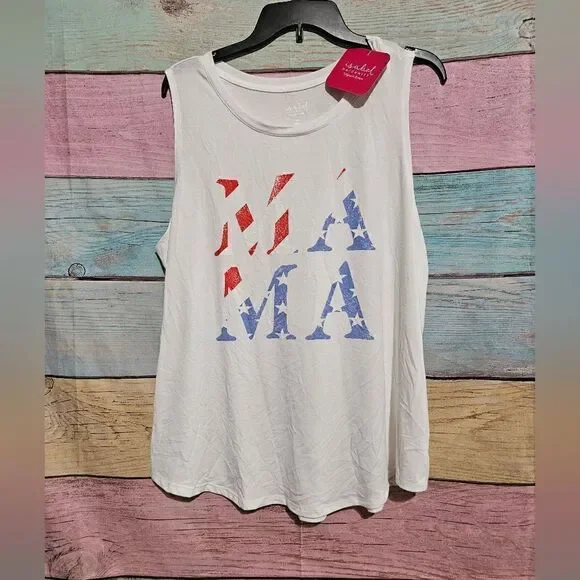 Women's Maternity Americana MAMA Tank Top XXL‎