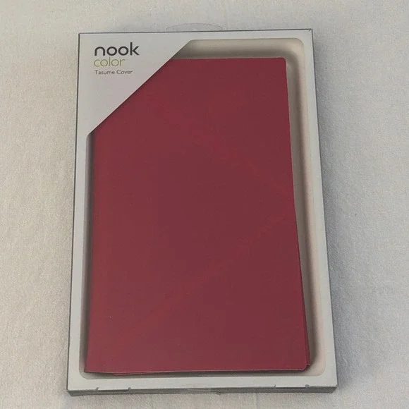 Barnes & Noble Nook Color Tasume Cover Ruby Red Polyurethane Folio Stand Case