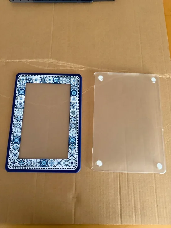 Apple Neo MacBook Blue Pattern Frame and Clear Protective Back Cover