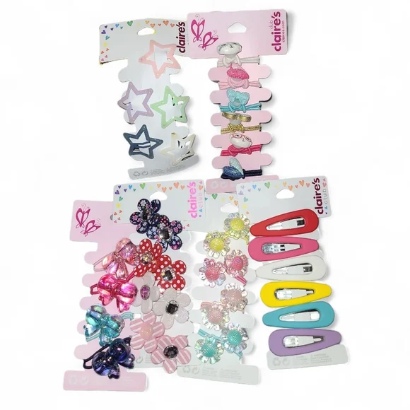 Claire's 6 Sets Of Girl's Hair Accessories! Variety! 💕 NWT'S!