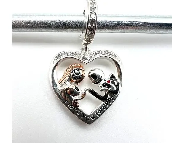 NEW Jack & Sally Family Charm for European Chains