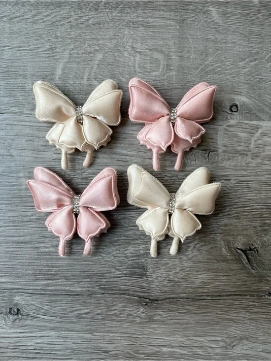 Satin Butterfly Hair Clips
