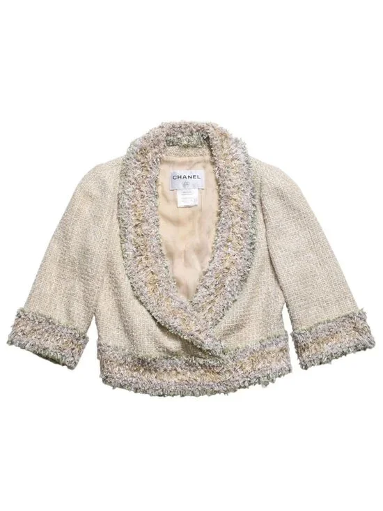 Chanel Set Tweed Jacket Inner Multicolor