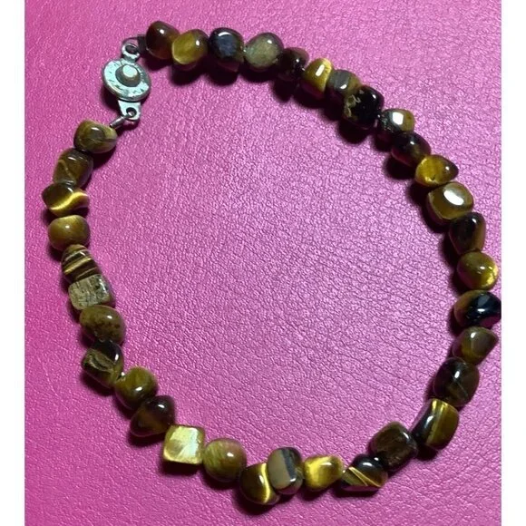 Genuine Tiger’s Eye Bracelet— 7”