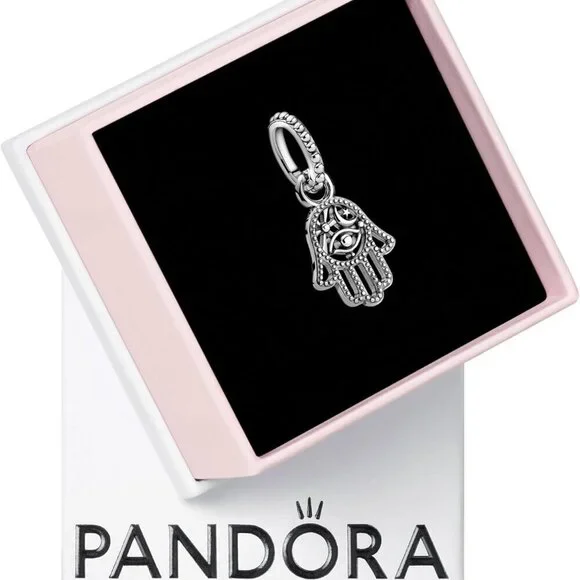 Sterling Silver Hamsa Hand Charm for Bracelets Gift for Her Jewelry