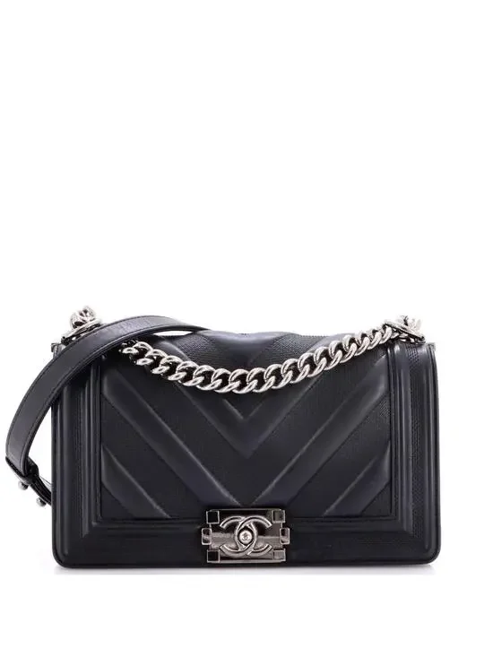 Chanel Boy Flap Bag Perforated Chevron #255371C38B