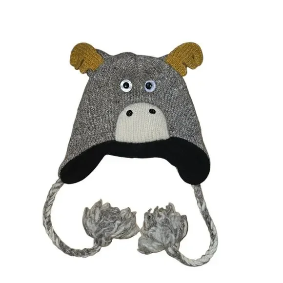 Kids Wool Moose Hat