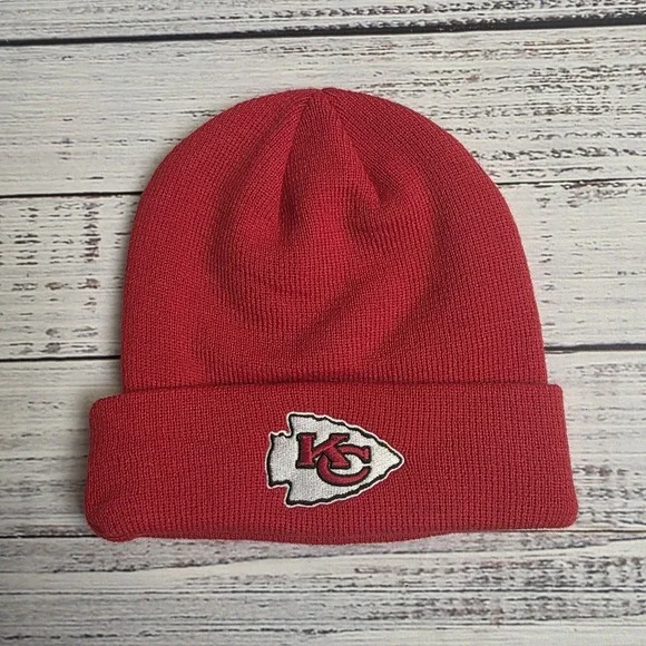 NFL Team Apparel‎ Kansas City Chiefs Team Logo Knit Youth Beanie Red Acrylic