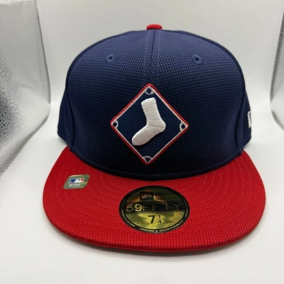 New Era 59FIFTY Chicago White Sox Navy/Red Batting Rare Practice‎ Hat Size 7 1/4