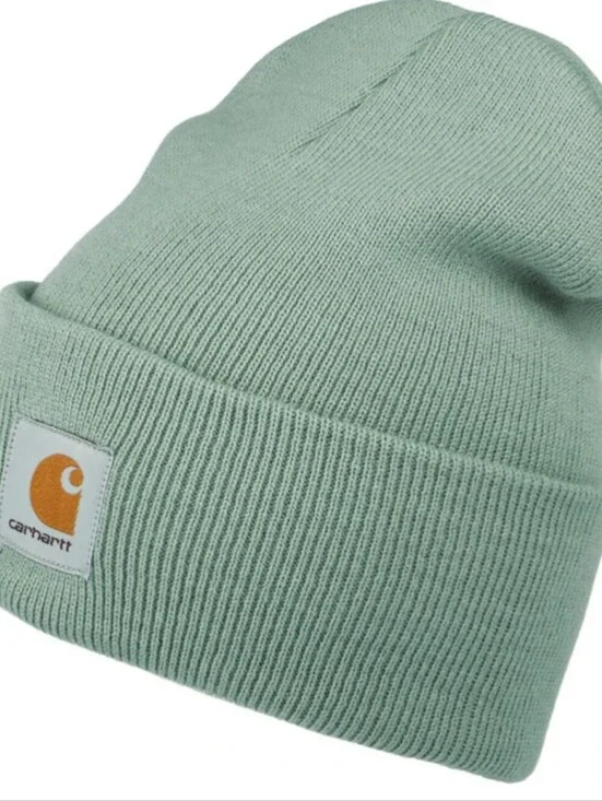 Carhartt® A18 Ribbed Knit Beanie, Kids Poodle Beanie, Sage New