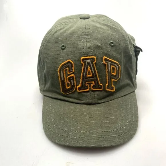 Baby Gap Toddler Green Ball Cap Hat Elastic Back Baseball Pocket 4-5T