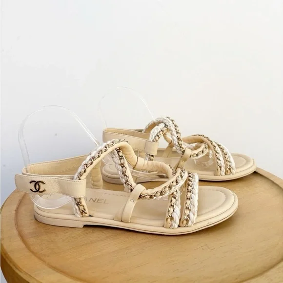 Chanel Interlocking CC Sandals