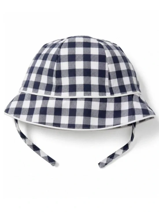 Janie and Jack Gingham Cotton Bucket Hat