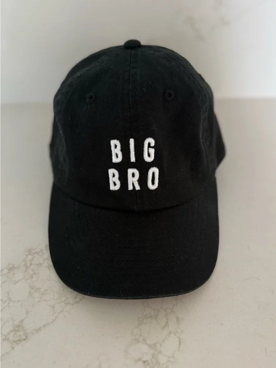 Big Bro Embroidered Black Baseball Cap for Kids