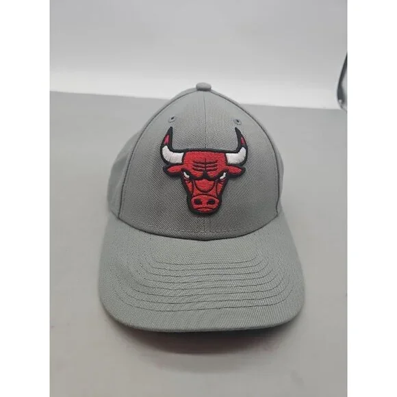 Chicago Bulls Mitchell & Ness NBA Snapback Hat Cap‎ 3D Logo Gray Youth
