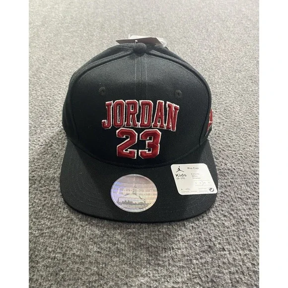 Jordan Pro Cap Kids 8-20 Snapback Black Red 9A0781-023 Hat