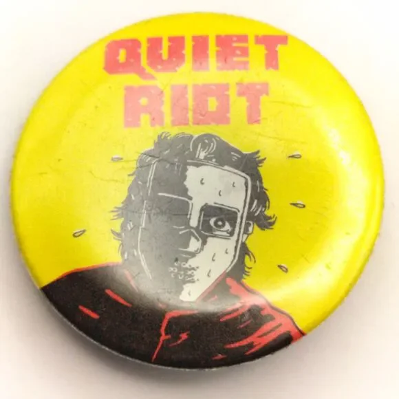 Quiet Riot Metal Health Pin Pinback Button Vintage Rock Masked