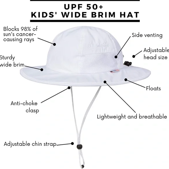 SwimZip Kid’s Sun Hat Wide Brim UPF 50+ Protection Hat 2-8 years
