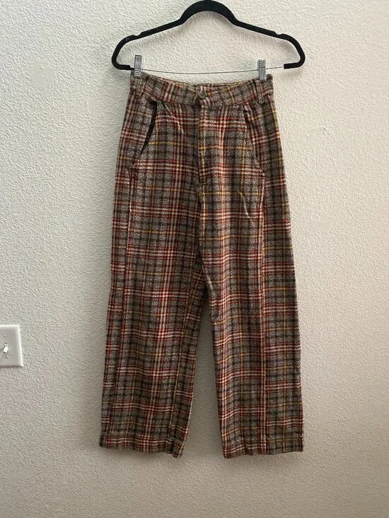 Free People Shape Up Trouser Pant Original Combo High Rise Wide Leg Size 2