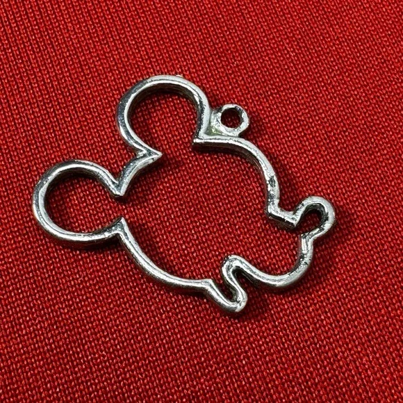 Mickey Mouse‎ Outlined Silver tone Charm Pendant