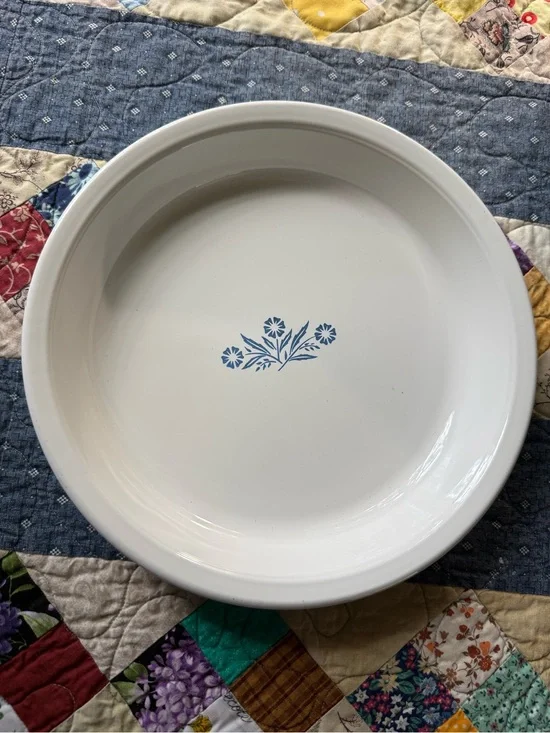 Vintage Corning Ware Blue Cornflower P-309 9” Pie Plate USA