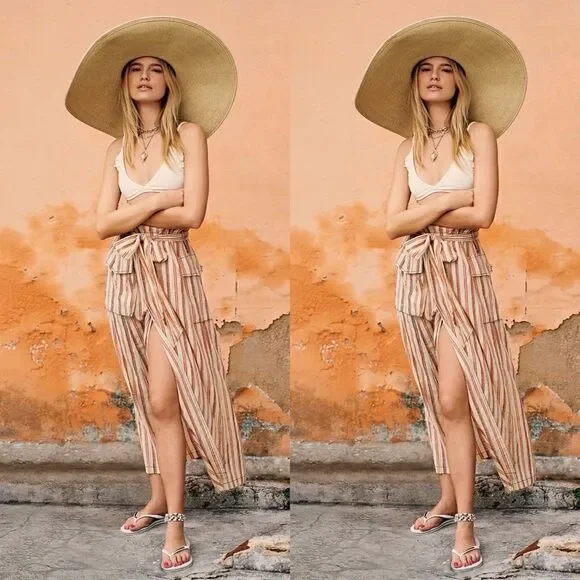 FREE PEOPLE One Natalia Striped Skirt