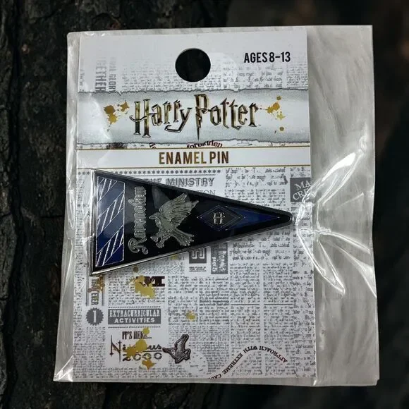 Loungefly Harry Potter Ravenclaw Enamel Pin Pennant Blue Silver LF-HPPN0003 NEW