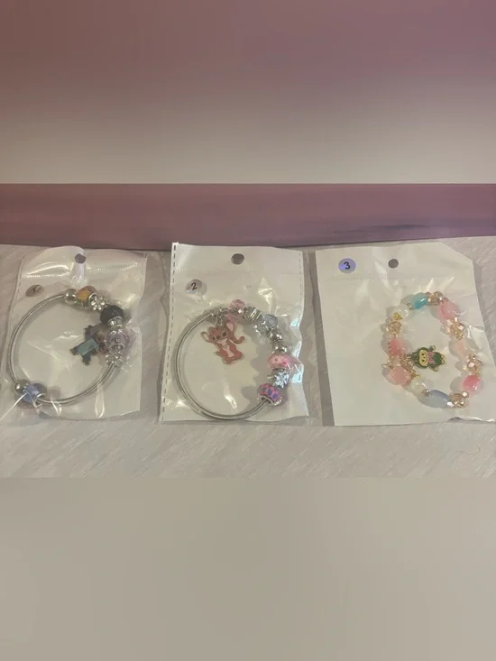 Your pick - blue stitch, pink stitch, or labubu bracelet