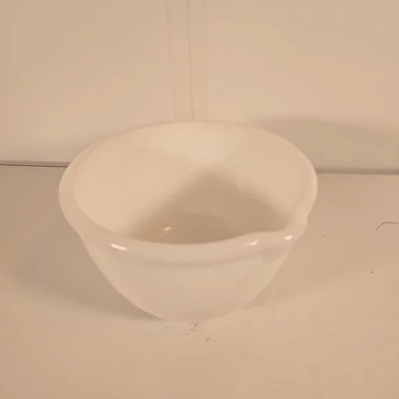 Vtg Glasbake For Sunbeam Mixmaster Mixing Bowl White Milk Glass‎ 6