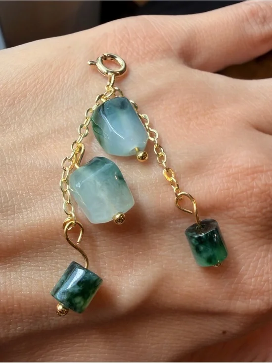 Handcrafted Natural Type A Burmese Jadeite Pebble Charm