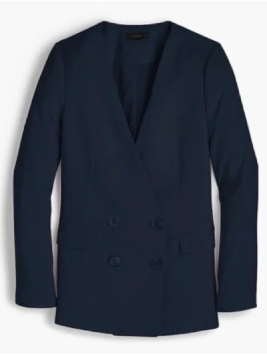 J. Crew Double-Breasted Navy Blazer