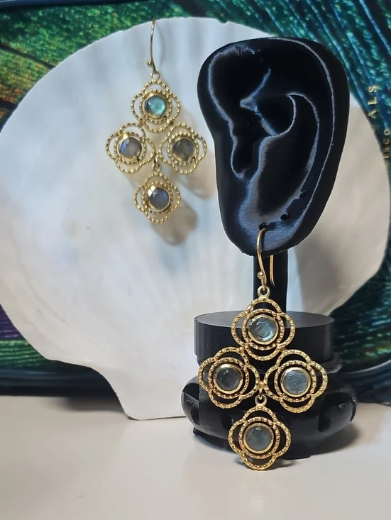 Vermeil Labradorite earrings