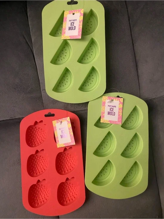 Fruit Shaped Silicone Ice Mold - Red & Green