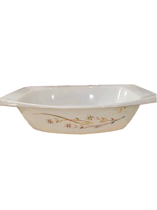 Vintage PYREX 4 QUART Casserole Roasting Golden Honeysuckle 1963-1965