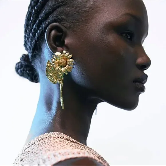 Sunflower  earrings  M156