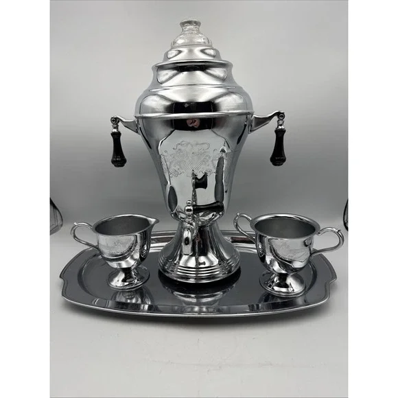Vintage 1930's Lehman Bros. #70 Kromaster Coffee Perculator 4 Piece Set Complete